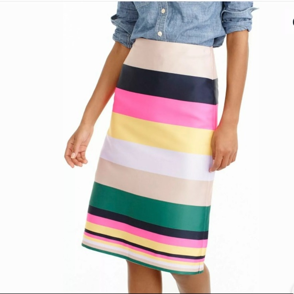 J Crew Pop Stripe Skirt